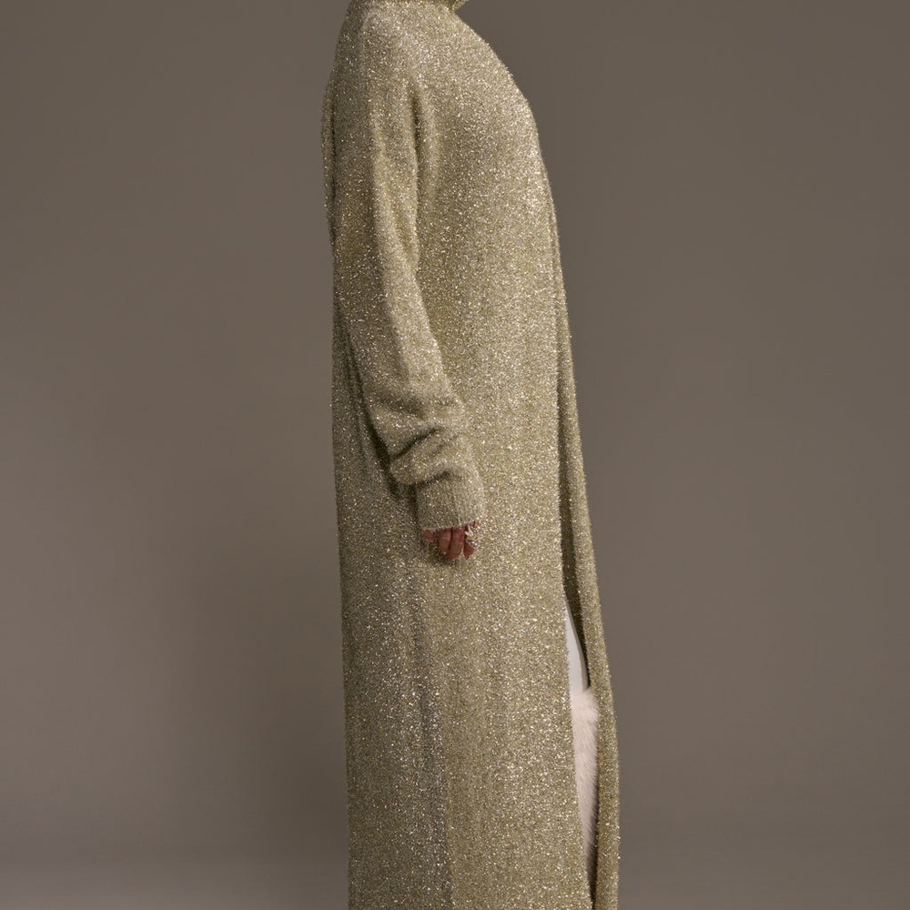 AKIRA Glittering Silver Long Sleeve Dress - Picture 4 of 4